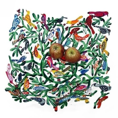 David Gerstein Signed Fruit Bowl Sculpture - Birds of the World