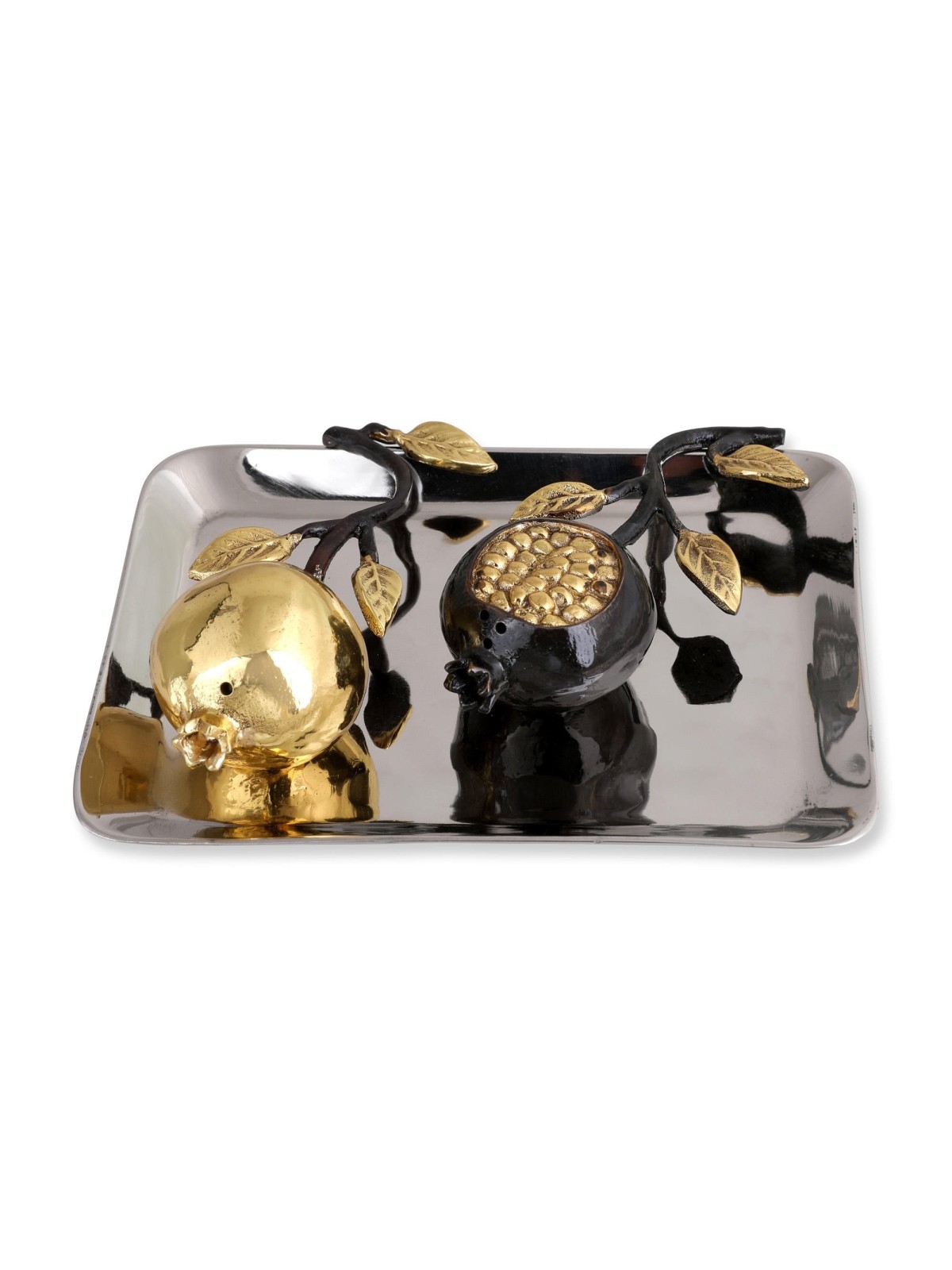 Yair Emanuel Copper Pomegranate Salt and Pepper Shakers