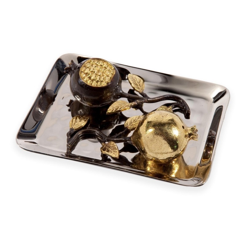 Yair Emanuel Copper Pomegranate Salt and Pepper Shakers