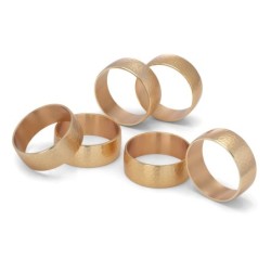 Gold-Plated Napkin Rings Set of 6 by Hazorfim