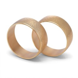 Gold-Plated Napkin Rings Set of 6 by Hazorfim