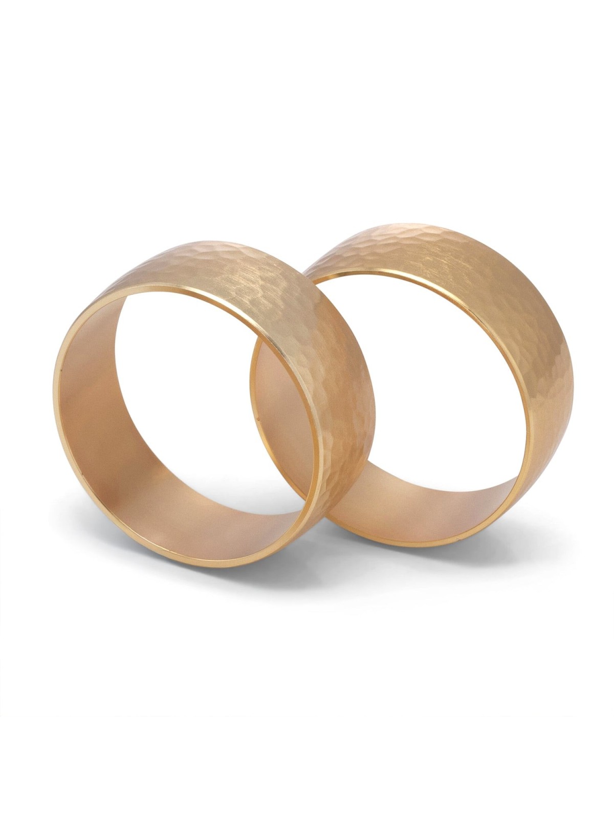 Gold-Plated Napkin Rings Set of 6 by Hazorfim