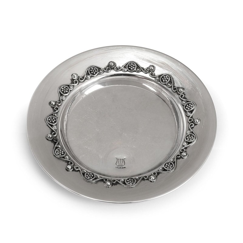 Traditional Yemenite Art Refined Handcrafted Sterling Silver Kiddush C