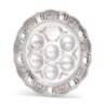 Passover Seder Plate 13.78" Odelia by Hazorfim in 925 Sterling Silver