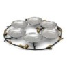 Copper and Stainless Steel Pomegranates Passover Seder Plate by Yair E