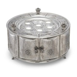 Passover Seder Plate Savyon Chest 925 Sterling SIlver by Hazorfim