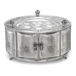 Passover Seder Plate Savyon Chest 925 Sterling SIlver by Hazorfim