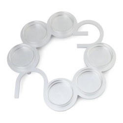 Modern Circular Passover Seder Plate with Hebrew Letters Design