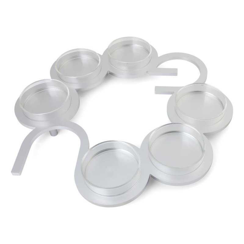 Modern Circular Passover Seder Plate with Hebrew Letters Design