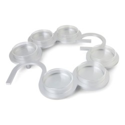 Modern Circular Passover Seder Plate with Hebrew Letters Design