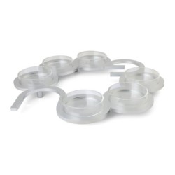 Modern Circular Passover Seder Plate with Hebrew Letters Design