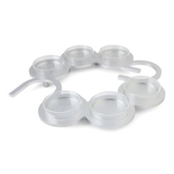 Modern Circular Passover Seder Plate with Hebrew Letters Design