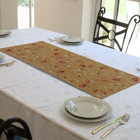 Pomegranates: Yair Emanuel Embroidered Runner (Gold)
