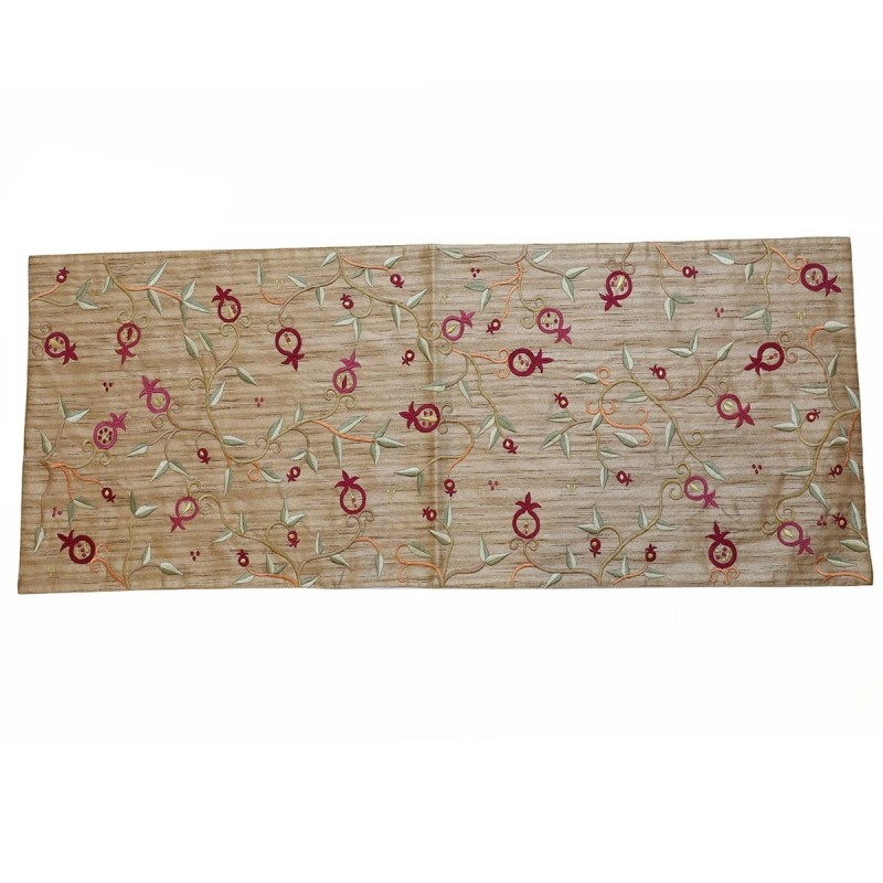 Pomegranates: Yair Emanuel Embroidered Runner (Gold)