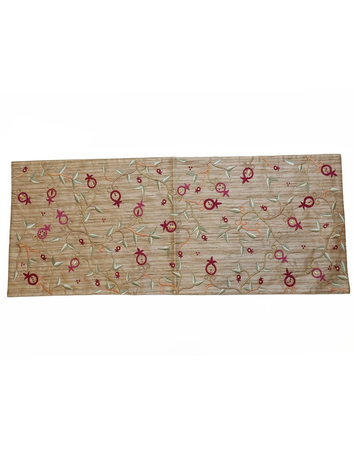 Pomegranates: Yair Emanuel Embroidered Runner (Gold)
