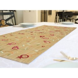 Pomegranates: Yair Emanuel Embroidered Runner (Gold)