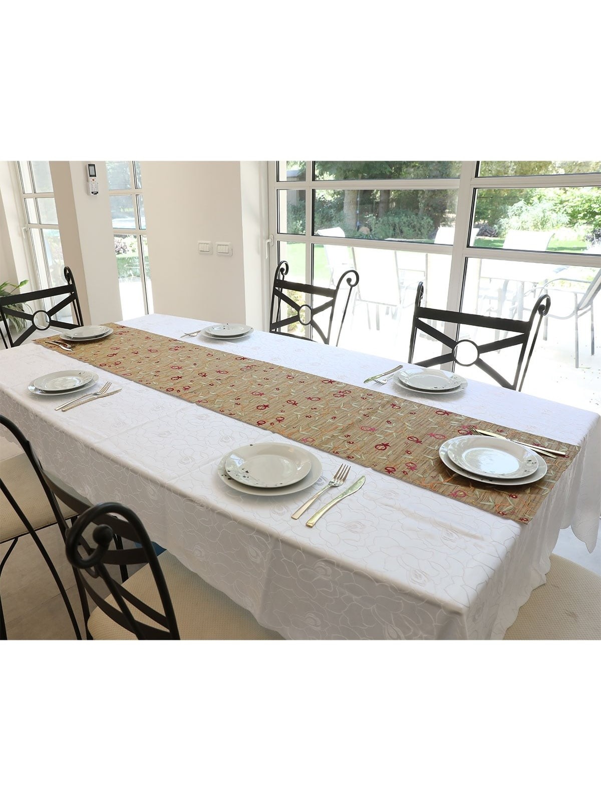 Pomegranates: Yair Emanuel Embroidered Runner (Gold)