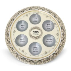 Floral Passover Seder Plate - Choice of Color