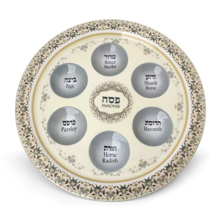 Floral Passover Seder Plate - Choice of Color