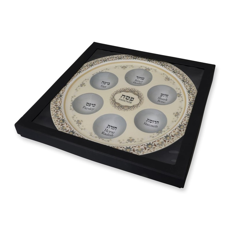 Floral Passover Seder Plate - Choice of Color