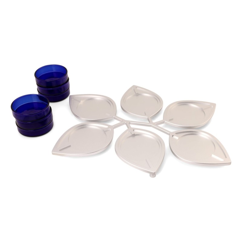 Modern Passover Seder Plate with Leaf Design