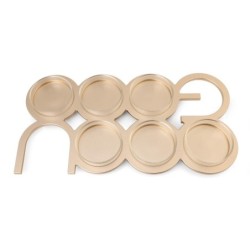 Modern Rectangular Passover Seder Plate with Hebrew Letters Design
