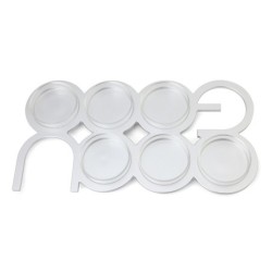 Modern Rectangular Passover Seder Plate with Hebrew Letters Design