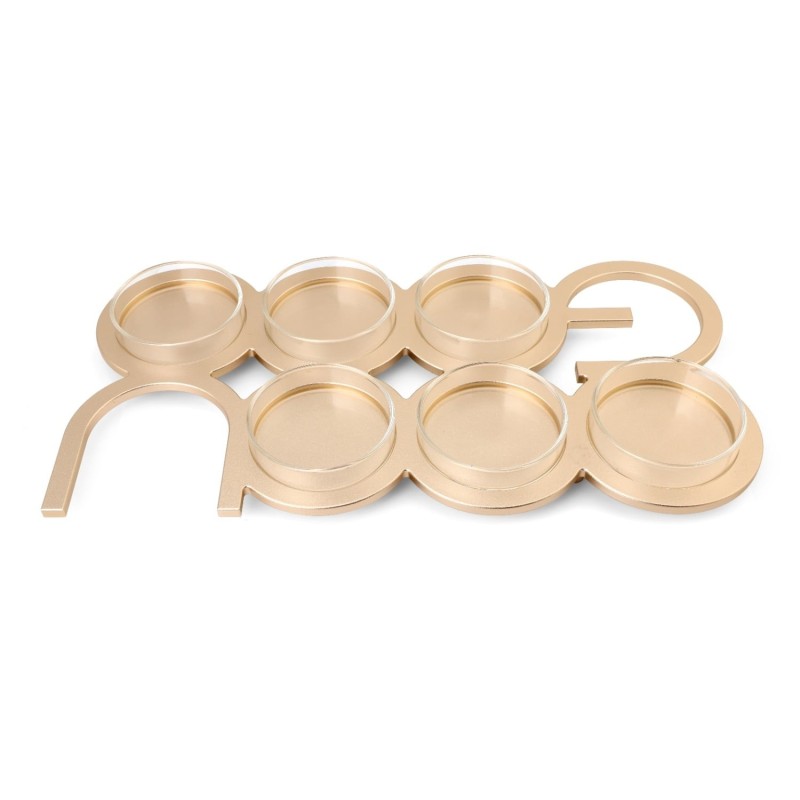Modern Rectangular Passover Seder Plate with Hebrew Letters Design