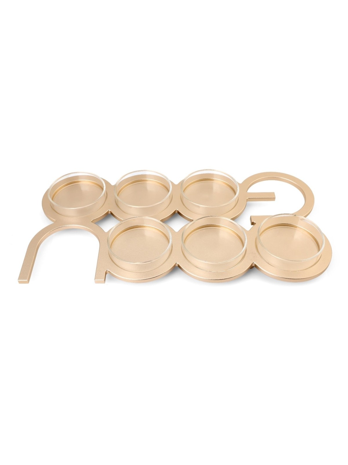 Modern Rectangular Passover Seder Plate with Hebrew Letters Design