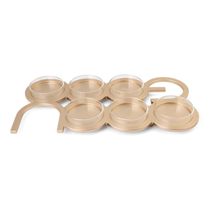 Modern Rectangular Passover Seder Plate with Hebrew Letters Design
