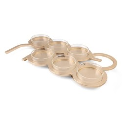 Modern Rectangular Passover Seder Plate with Hebrew Letters Design