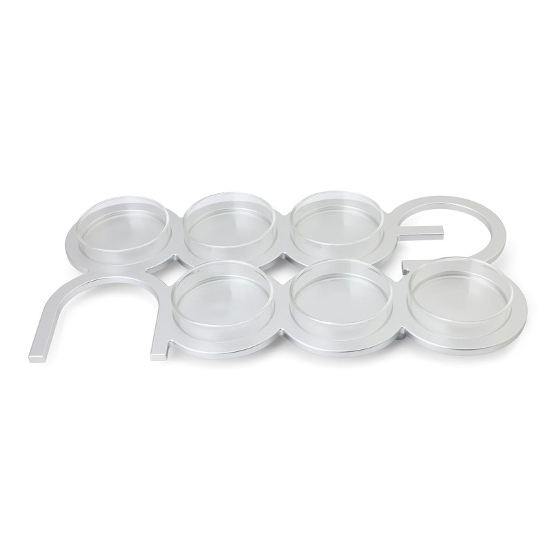 Modern Rectangular Passover Seder Plate with Hebrew Letters Design