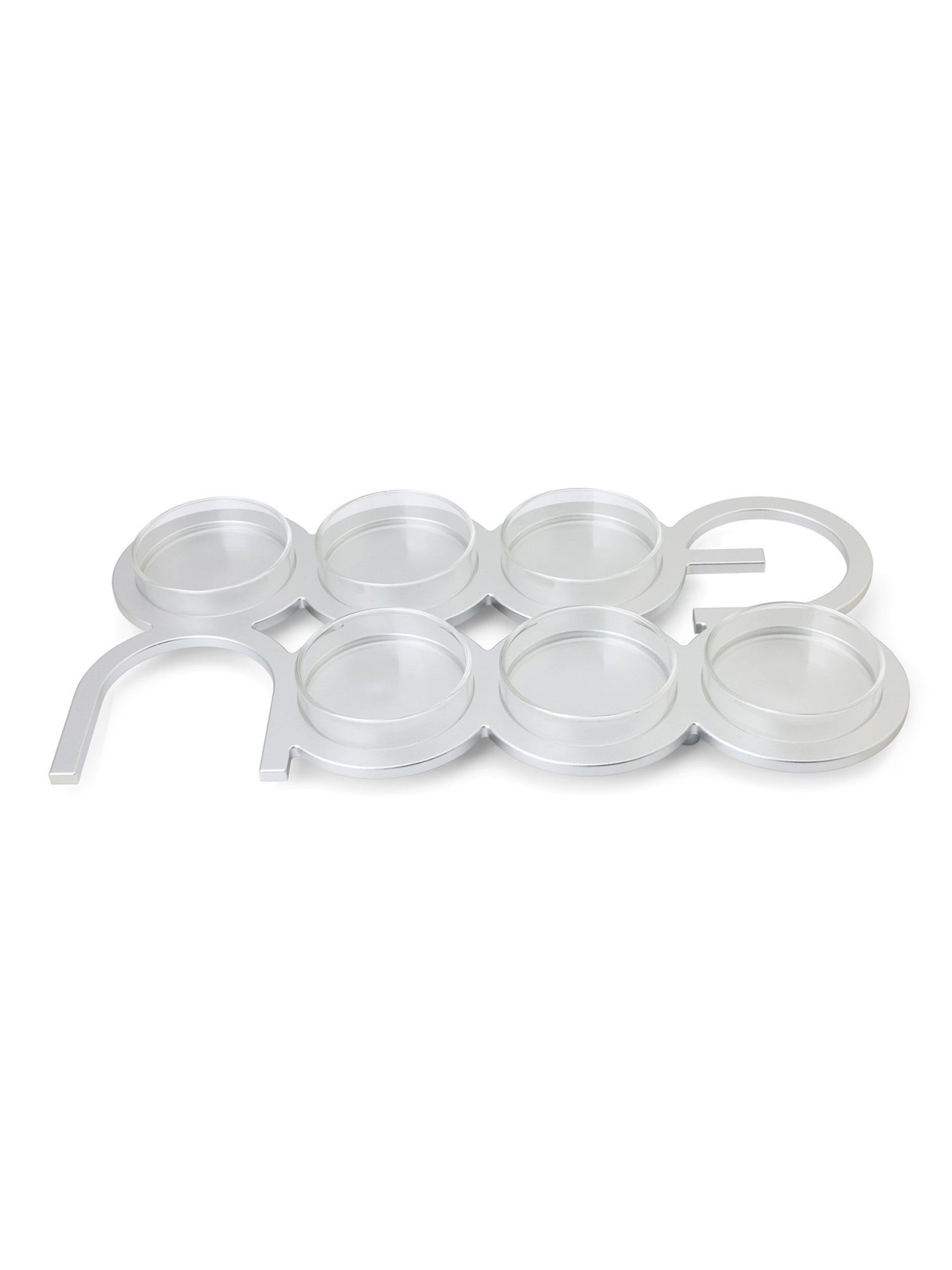 Modern Rectangular Passover Seder Plate with Hebrew Letters Design
