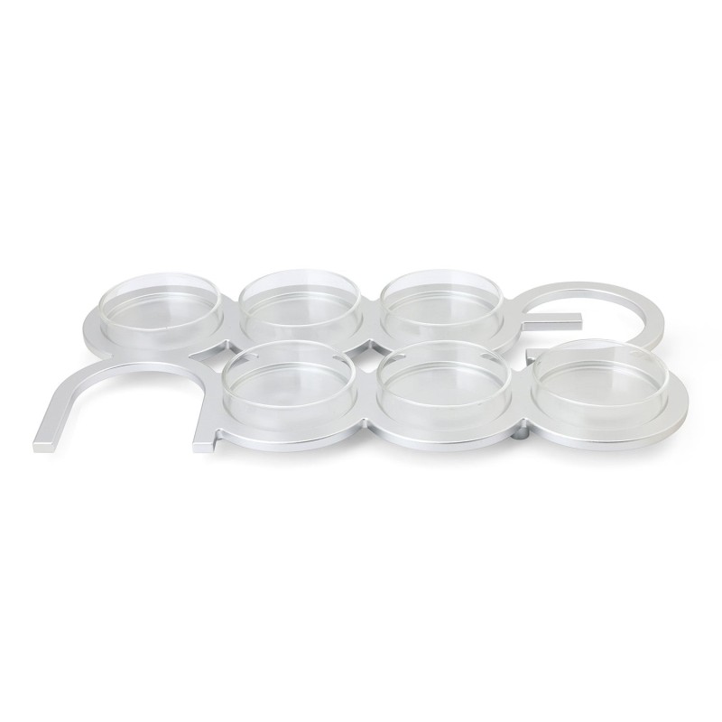 Modern Rectangular Passover Seder Plate with Hebrew Letters Design