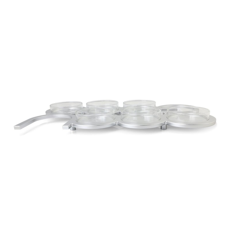 Modern Rectangular Passover Seder Plate with Hebrew Letters Design
