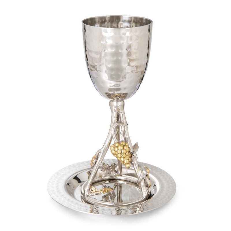 Yair Emanuel Seven Species Kiddush Cup Set (Choice of Design)