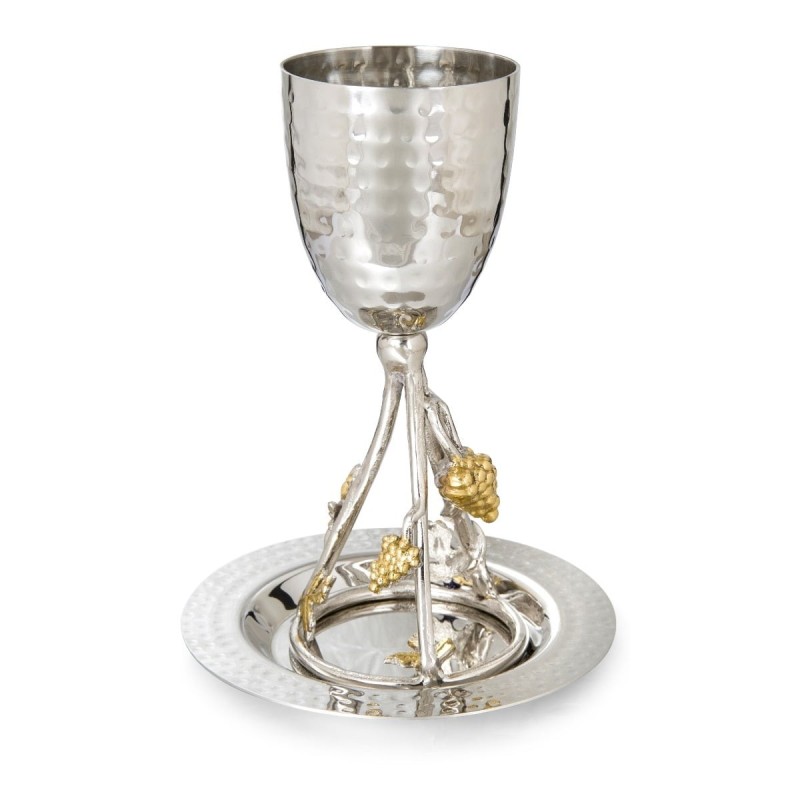 Yair Emanuel Seven Species Kiddush Cup Set (Choice of Design)