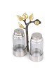 Yair Emanuel Glass Salt and Pepper Pots in Pomegranate Stand