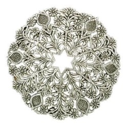Yair Emanuel Aluminum Trivet - Antique Oriental Floral Star of David