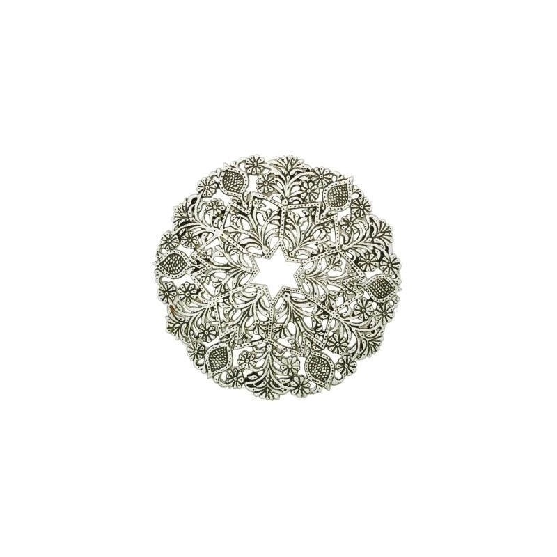 Yair Emanuel Aluminum Trivet - Antique Oriental Floral Star of David