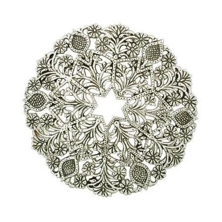 Yair Emanuel Aluminum Trivet - Antique Oriental Floral Star of David