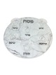 Light Marble Design Glass Passover Seder Plate - Raised Cups