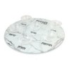 Light Marble Design Glass Passover Seder Plate - Raised Cups