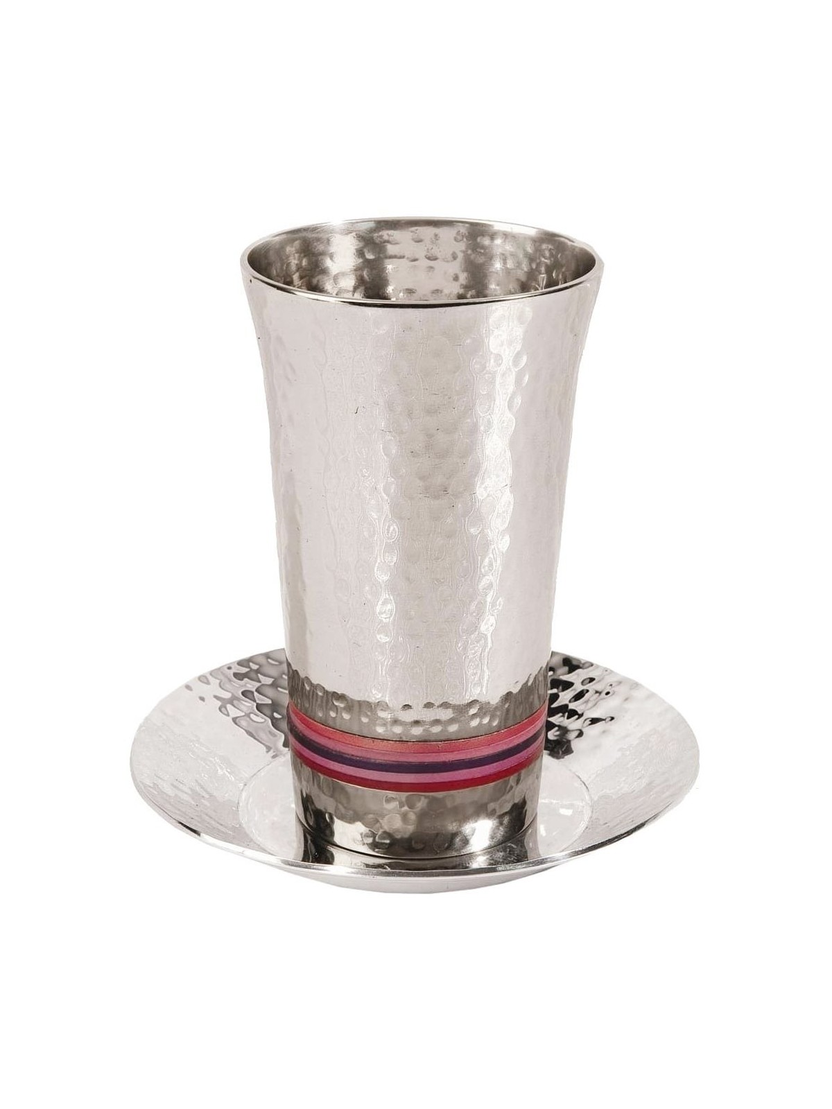 Yair Emanuel Designer Kiddush Cup Set With Hammered Design (Variety of