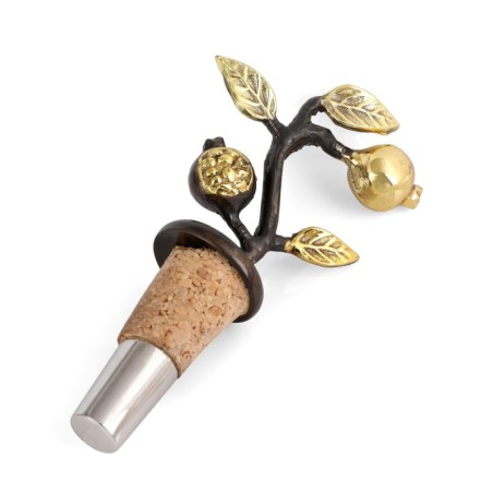 Yair Emanuel Copper Wine Cork with Pomegranates