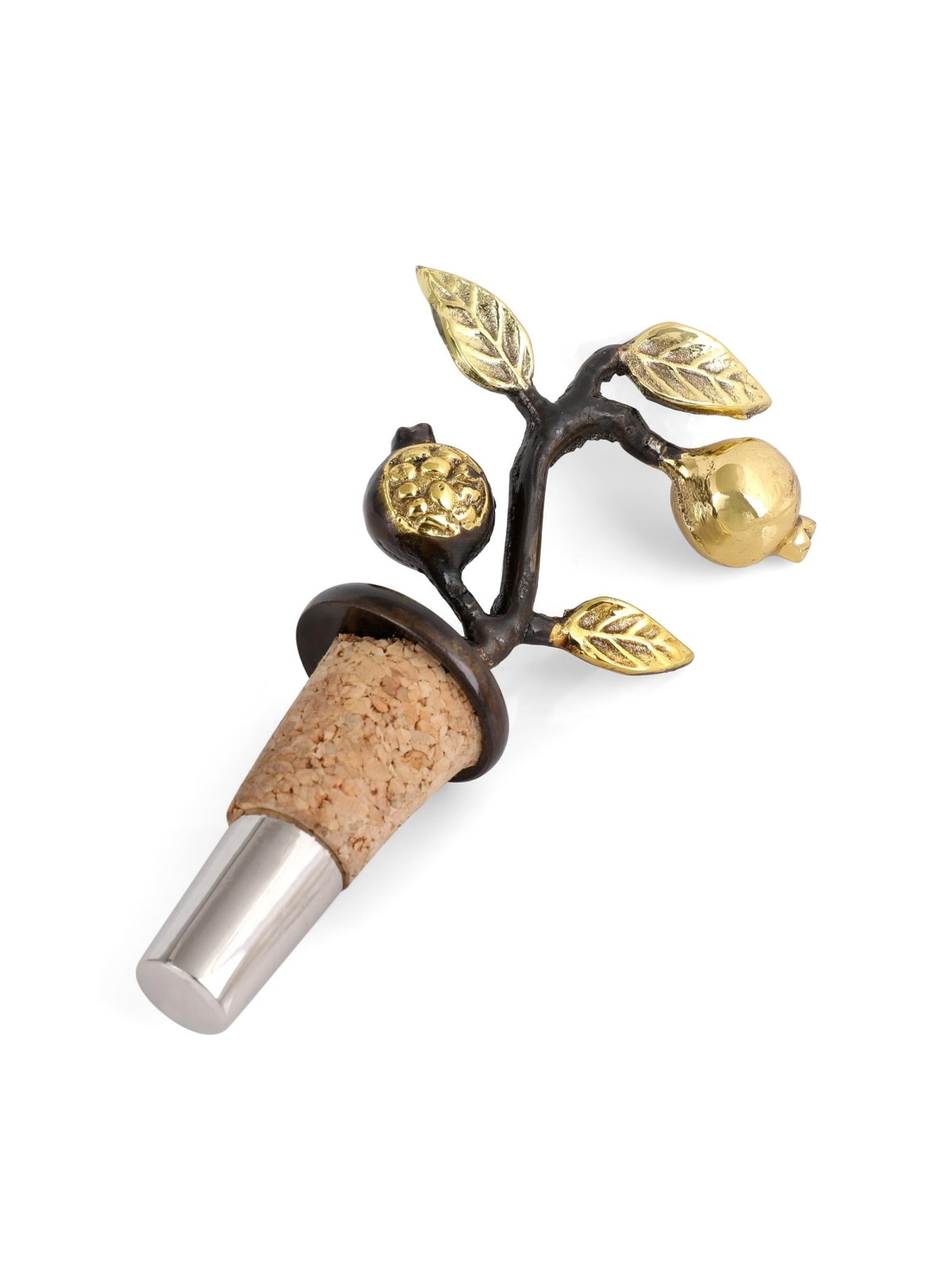 Yair Emanuel Copper Wine Cork with Pomegranates
