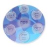 Modern Passover Seder Plate with Blue and Purple Abstract Design