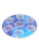 Modern Passover Seder Plate with Blue and Purple Abstract Design