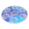 Modern Passover Seder Plate with Blue and Purple Abstract Design