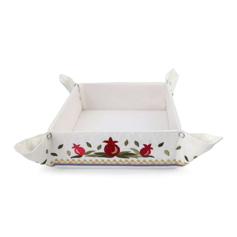 Yair Emanuel Embroidered Matzah Holder - Pomegranates